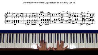 Mendelssohn Rondo Capriccioso In E Major Op 14 Piano Tutorial [upl. by Zaslow]