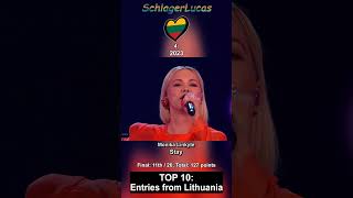 Top 10 Entries from Lithuania 🇱🇹 in Eurovision [upl. by Ayat]