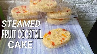 Steamed Fruit Cocktail Cake I Sponge Cake [upl. by Atikin]