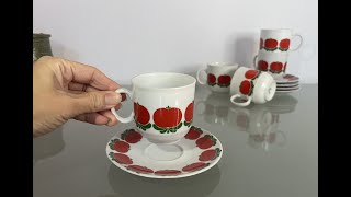 winterling röslau bavaria red apple coffee cup set [upl. by Kay590]