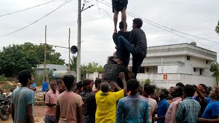 Climbing pole game 🤩  వినాయకచవితి  2024  బ్రాహ్మణపల్లి [upl. by Patt]