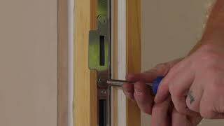 Premdor  SoundSecure Doorset  How to operate the adjustable door keep [upl. by Sehcaep]