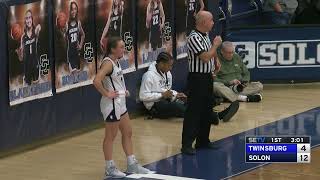 12923 Solon Varsity Girls Basketball vs Twinsburg [upl. by Afaw922]