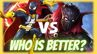 Mcoc SpiderMan Supreme Vs Symbiote Supreme  Damage Comparison  Who is better 🤔 mcoc marvel [upl. by Aeynod]