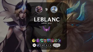 LeBlanc Mid vs Galio  KR Master Patch 147 [upl. by Laurin]