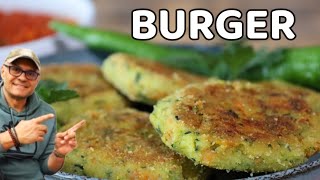 BURGER DI ZUCCHINE con LA SALSA SENZA FRIGGERE SENZA FORNO burger di zucchine [upl. by Aiksas]