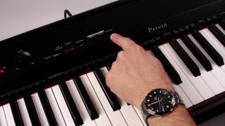 Casio Privia PX160  Selecting Layering and Splitting Tones [upl. by Ram212]