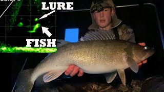 Chasing BIG Walleyes with LIVESCOPE [upl. by Ahsekam803]