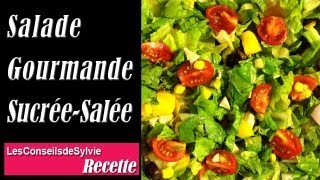 Ep 84  Recette  Salade Gourmande sucréesalée Rééquilibrage alimentaire  Régime [upl. by Torruella]