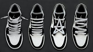 5 WAYS HOW TO LACE NIKE AIR JORDAN 1 LOW  5 Laces Styles [upl. by Vincelette]