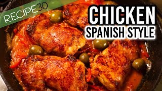 Spanish style chicken with chorizo and potatoes [upl. by Jarvey]