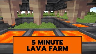 5 Minute Lava Farm Tutorial for Minecraft 121 and 117 [upl. by Kiah91]