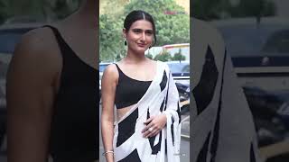 Fatima Sana Shaikh stuns in a black amp white saree [upl. by Miko433]