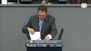 10 Euro Mindestlohn als Lohnuntergrenze einführen  Klaus Ernst im Bundestag [upl. by Amsed779]