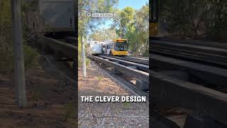 Bus drives from road onto rail track 😮🤯  🎥 sigorvision [upl. by Emera]