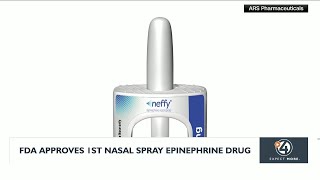 FDA approves first nasal spray epinephrine drug [upl. by Haggerty324]