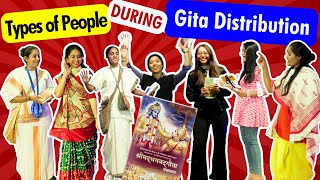 Types of People at Book Distribution Stall  Bhagavad Gita  ISKCON Drama [upl. by Asyen]