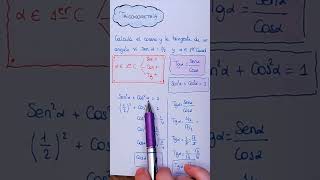 calcula las restantes RAZONES TRIGONOMÉTRICAS [upl. by Aidole408]