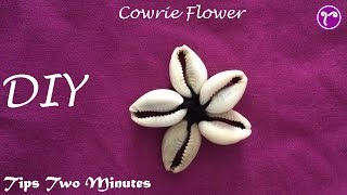 How to Make Cowrie Shells FlowerTips Two MinutesHandmade Jewellery MakingDIY [upl. by Durward]