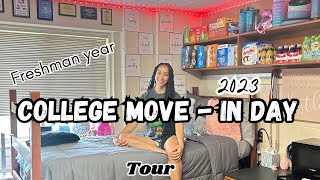 COLLEGE MOVE IN DAY 2023  DORM TOUR ❤️ Enajadeyonce [upl. by Aihcila811]