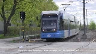 SL Tram Tvärbanan Årstaberg Stockholm [upl. by Dorena]