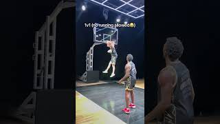 1v1 No Running 🤣 hoops basketballdrills basketball [upl. by Neelya]