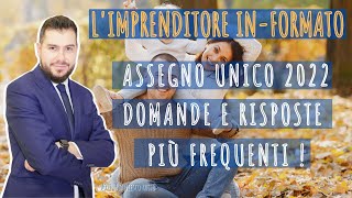 ASSEGNO UNICO 2022  LE DOMANDE E RISPOSTE DELLINPS [upl. by Aay]