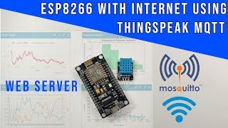 Connecting ESP8266 to the Internet  Thingspeak amp MQTT Protocol  Webserver connections [upl. by Norok670]