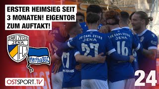 Erster Heimsieg seit 3 Monaten Eigentor zum Auftakt Jena  Hertha II  Regionalliga Nordost [upl. by Shakti]