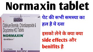 Normaxin tablet in hindi  irritable bowel syndrome  clidinum bromidechlordiazepoxidedicyclomine [upl. by Aleina]