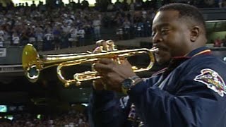 2001WS Gm7 Trumpeter McGuire performs anthem [upl. by Sirc657]