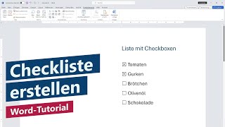 Checkliste erstellen zum Ausdrucken oder digitalen Ausfüllen – WordTutorial [upl. by Yanrahs]