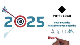 Carte de voeux animée entreprise objectifs 2025 🇫🇷🎯🎉 ST12  Vidéostorytelling by Néologis [upl. by Nabroc298]