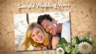 Sample Wedding Vows [upl. by Sall803]