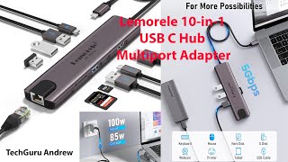 Lemorele 10in1 USB C Hub Multiport Adapter with HDMI 4K REVIEW [upl. by Crosby738]