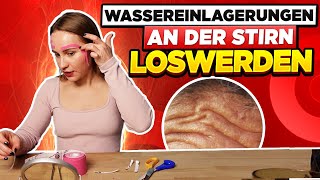 Taping gegen Stirnfalten GesichtsTaping gegen Wassereinlagerungen an der StirnTape gegen Falten [upl. by Ravert]