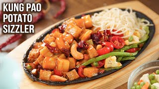 How to Make Veg Sizzler  Kung Pao Potato Sizzler Recipe  Sweet and Sour Paneer Sizzler  Varun [upl. by Aisile]