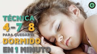 La técnica 478 para quedarte dormido en 1 minuto [upl. by Sterne923]