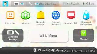 Wii U OS Ingame Home Menu and Instructions Screen [upl. by Niwrehs]