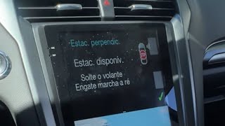 Central tipo Tesla funcionando com a programação do Park Assist com estacionamento perpendicular [upl. by Dlaregztif478]