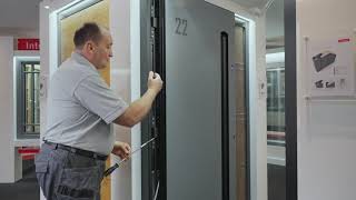 How to do a factory reset of an Ekey D Line on an Internorm aluminium entrance door [upl. by Nadabus]