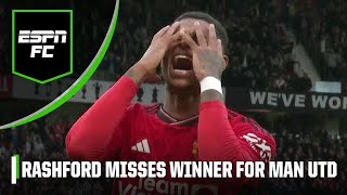 Marcus Rashford misses golden opportunity vs Liverpool  ESPN FC [upl. by Enyleve15]