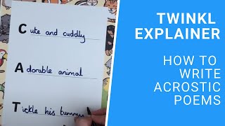 How to Write Acrostic Poems  Twinkl Parents [upl. by Groves]