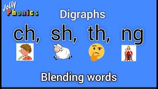 Digraphs ch sh th ng Blending words Two letters make one sound Joining words Consonant digraphs [upl. by Hadwin943]