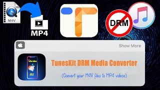 Tutorial PC Convierte archivos M4V a MP4  Elimina el DRM de iTunes TunesKit DRM Media Converter [upl. by Aldarcy]