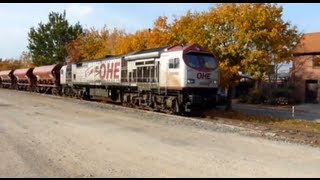 OHE 330092 quotRed Tigerquot und 160074 in Winsen Süd und Luhdorf seltener Bü [upl. by Lertnahs]