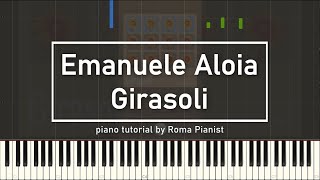 Emanuele Aloia  Girasoli piano tutorial [upl. by Valma355]