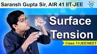 Surface Tension Class 11 Physics  Mechanical Properties of Fluids  IIT JEE  NEET  eSaral [upl. by Noremak]