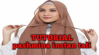 Cara pakai pashmina instan tali mudah simple dan ngga ribet  ngga buang waktu  tutorial shorts [upl. by Macdougall]