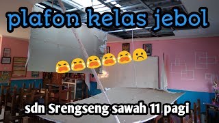 Kelas jebol akibat hujan deras SDN Srengseng sawah 11 pagi [upl. by Delmore96]